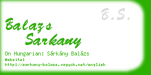 balazs sarkany business card