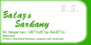 balazs sarkany business card